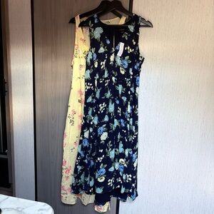Floral sleeveless dress bundle flowy lightweight keyhole brand new Ann Taylor